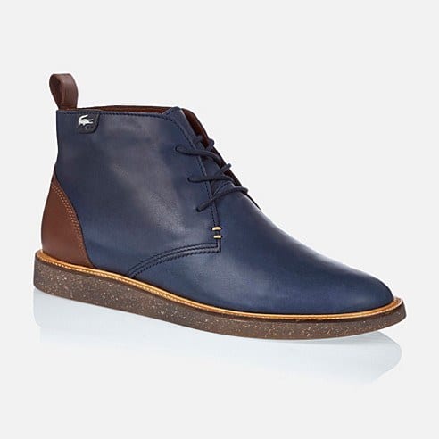 Blue leather shoes for men