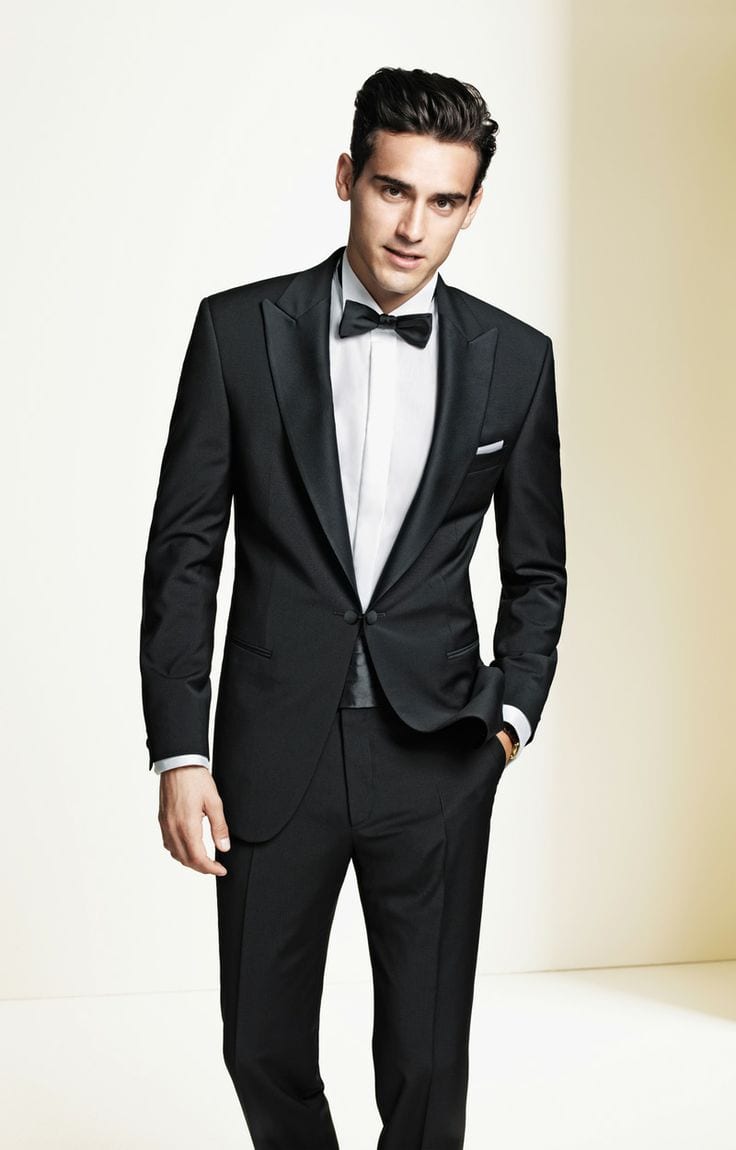 Black suit combinations wedding