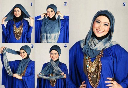 hijab tutorial for round face