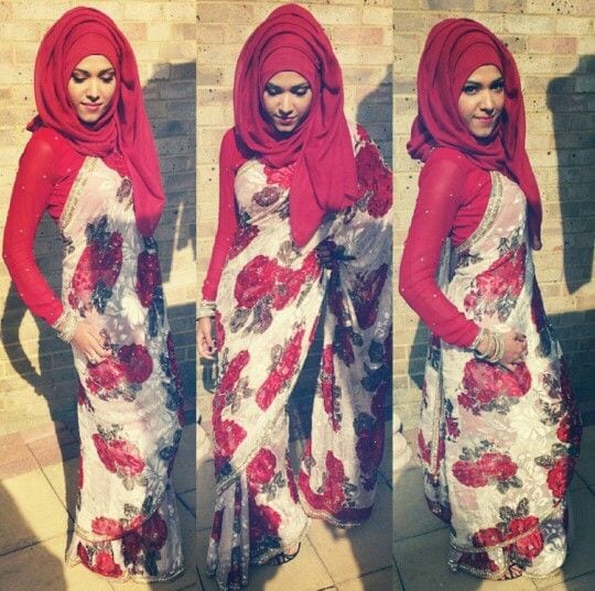 Floral Saree Style Muslim