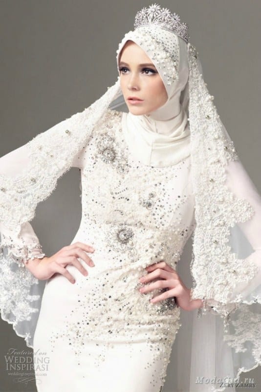 Latest style hijab wedding gowns