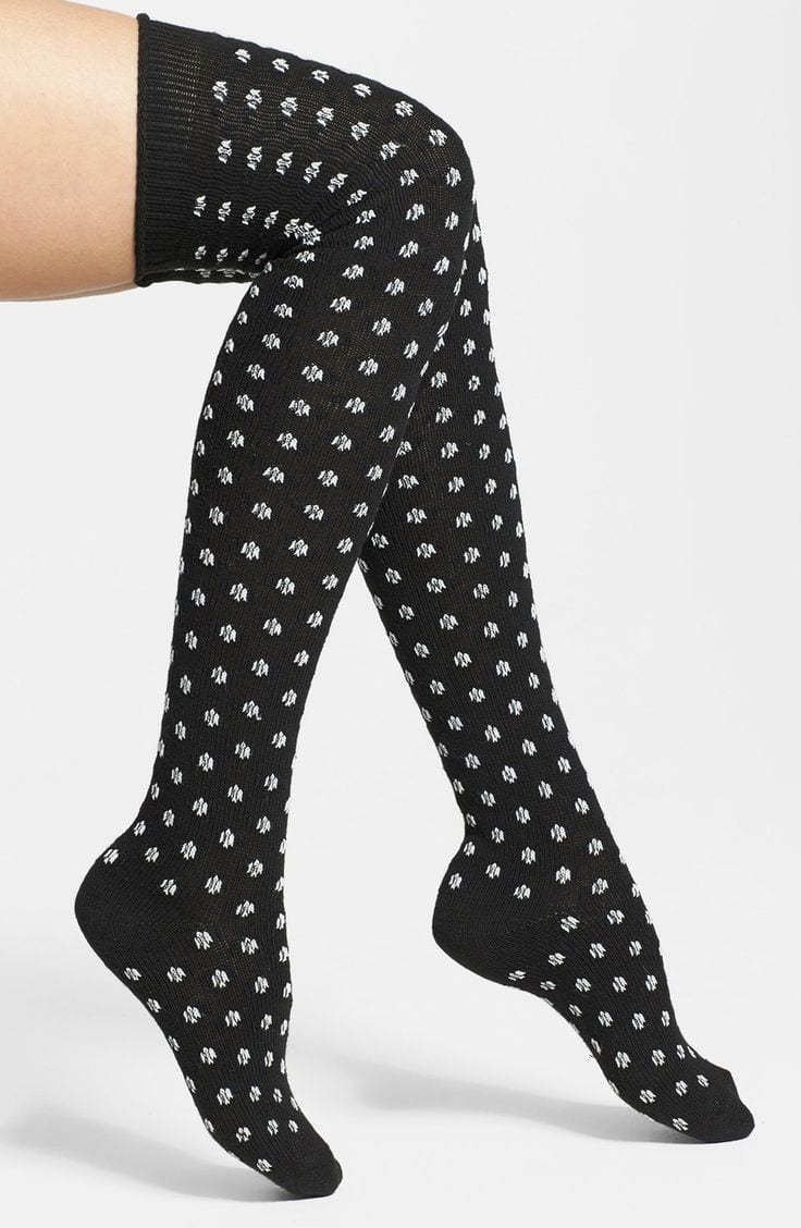 Polka Dot Thigh High Socks