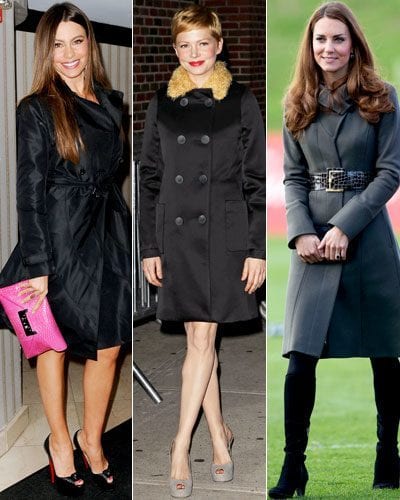 how celebrities wear coats