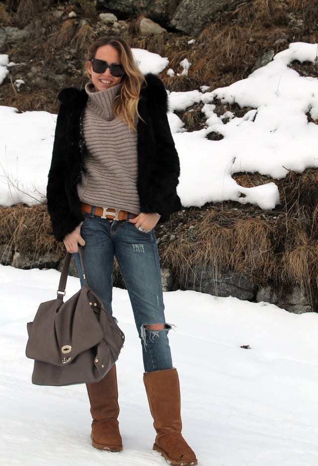 Uggs outfits for college girls (6)