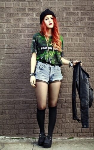 grunge shorts outfits