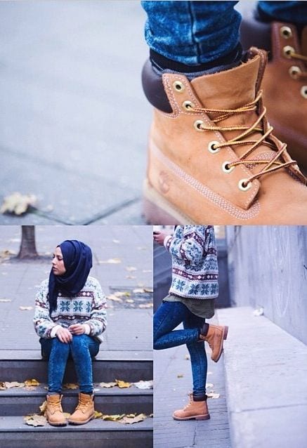 how to wear a hijab with earrings