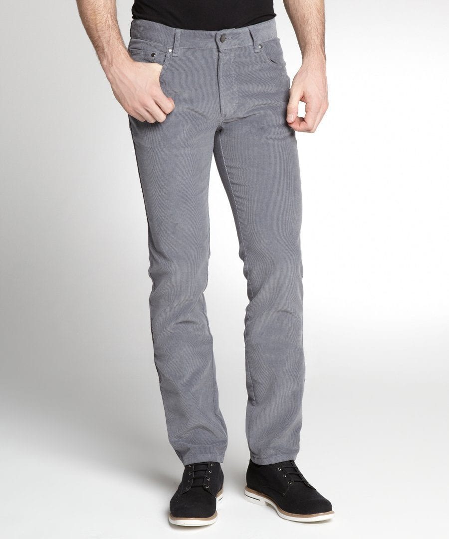 grey corduroy pants men - Pi Pants