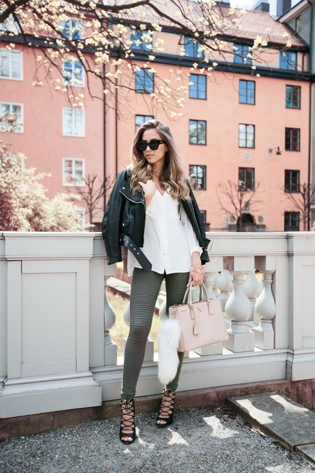 Spring Outfits with Leather Jackets-24 Latest Trends This Year Spring Outfits with Leather Jackets-24 Latest Trends This Year