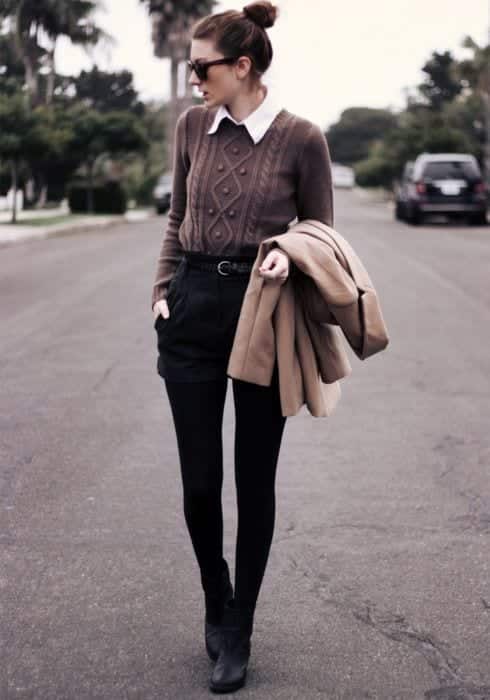 shorts outfit winter