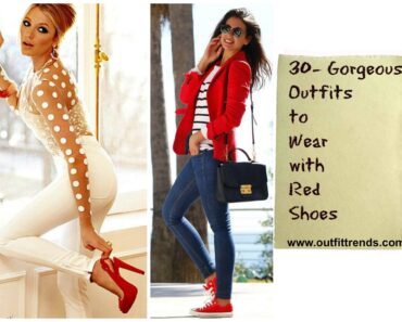 outfits with red shoes