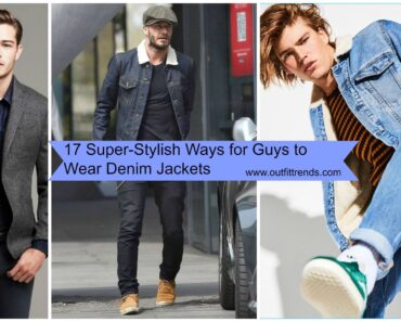 men outfits with denim jacket