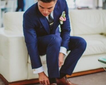 Blue Suits with Brown Shoes Ideas for Men (25)