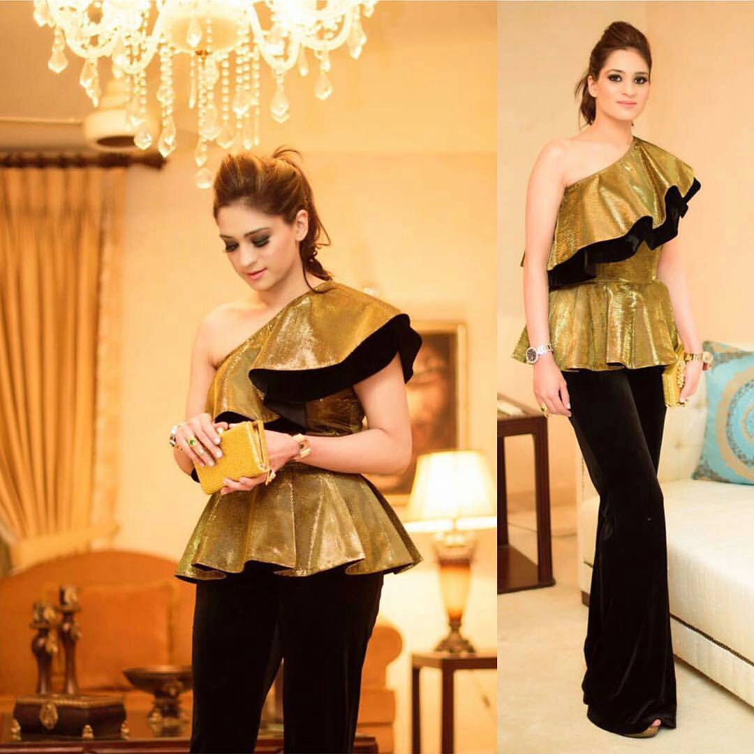 black and gold pants outfit