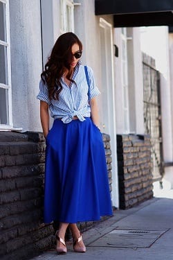 Long Blue Skirt