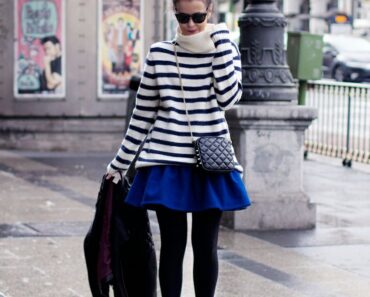how to wear cobalt blue skirts (14)