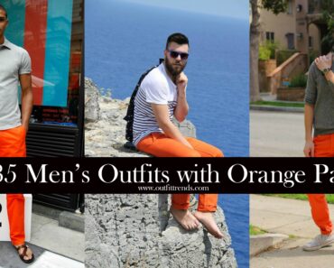 how to wear orange pants for men (1)