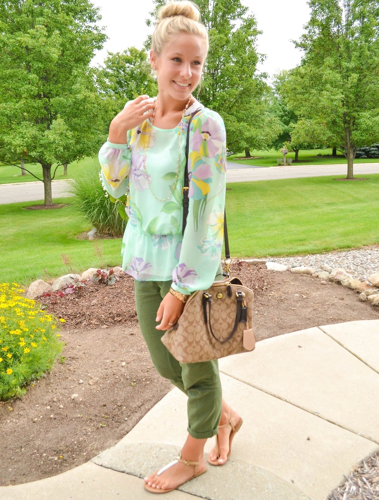 girls floral blouse