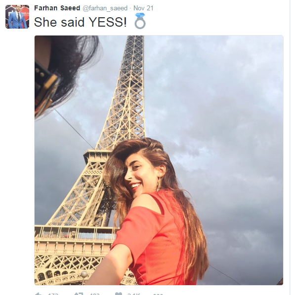 farhan saeed proposes urwa