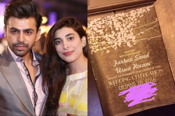 farhan saeed urwa hocane wedding invitation