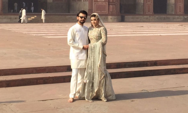 urwa and farhan nikkah at badshahi mosque