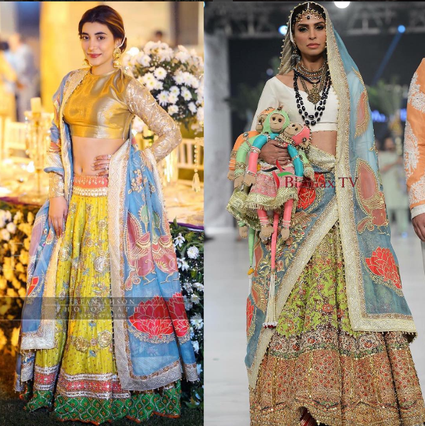 urwa hocane wearing designer ali xeeshan outfit on qawali night