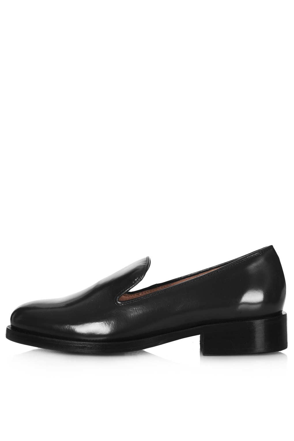 new look black flat shoes