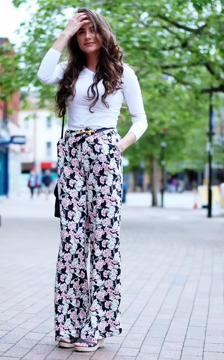 Girls Street Style with floral Print Trouser Girls Street Style with floral Print Trouser