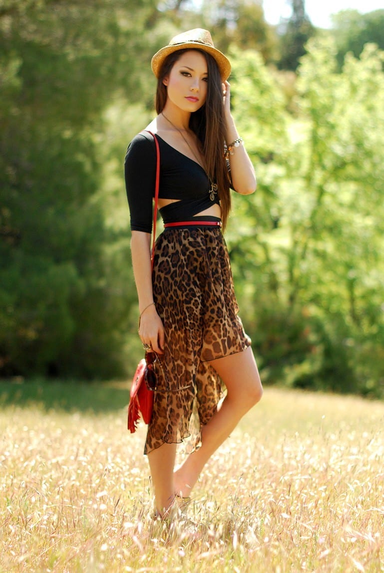 Sexy animal printed skirts