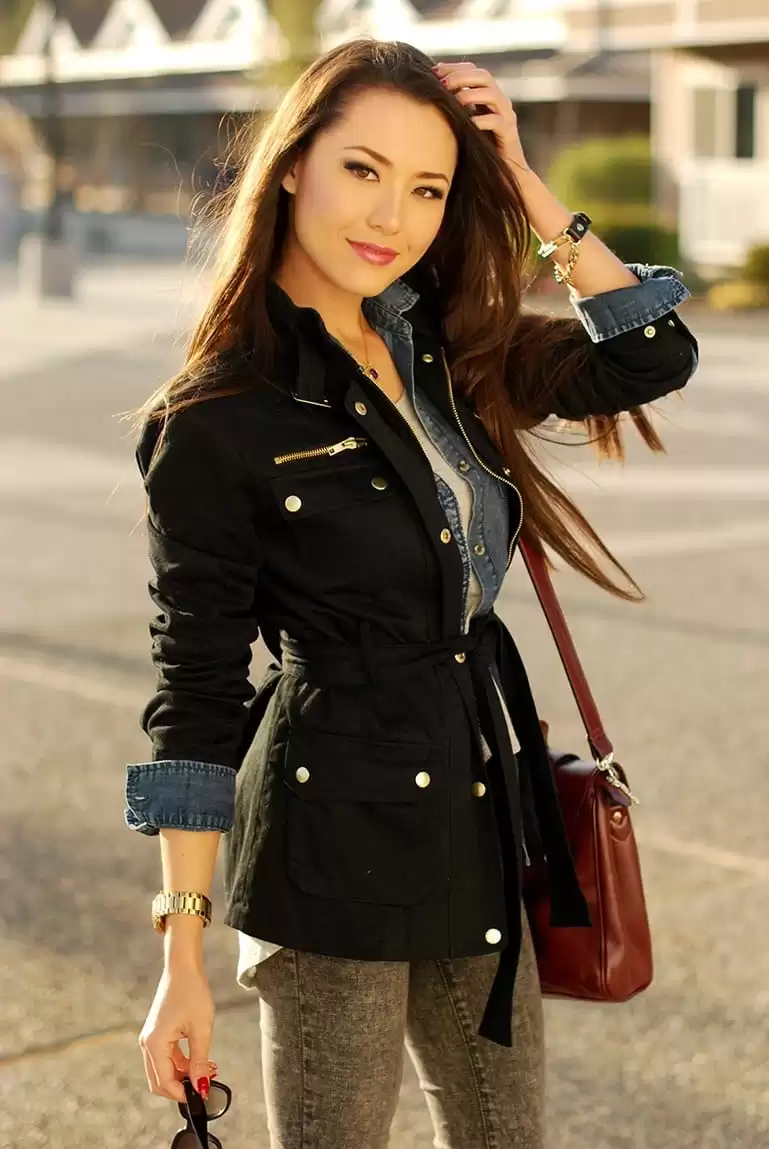 Stylish looking Denim Jackets for girls Outfits with Denim Jacket