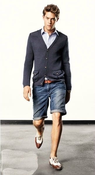 Denim Bermuda Shorts for men