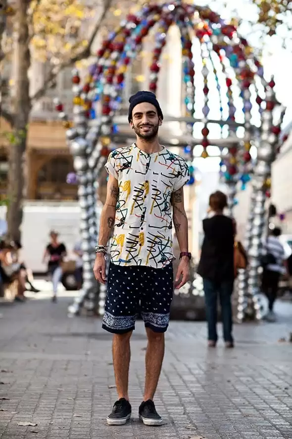 Funky look with Bermudas for men bermuda shorts outfits for men