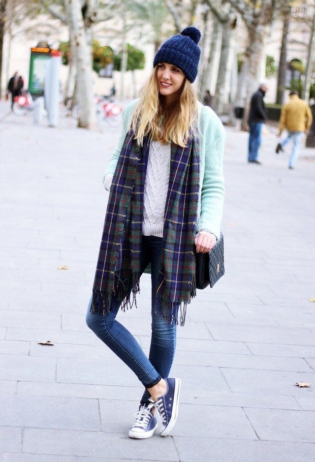 wool scarf outfit