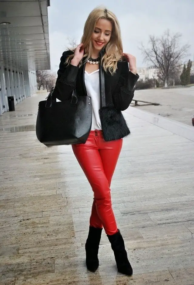 17 Cute Outfits with Leather Pants for Women this Season