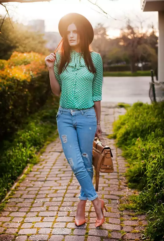 POLKA DOT MINT BLOUSE POLKA DOT MINT BLOUSE