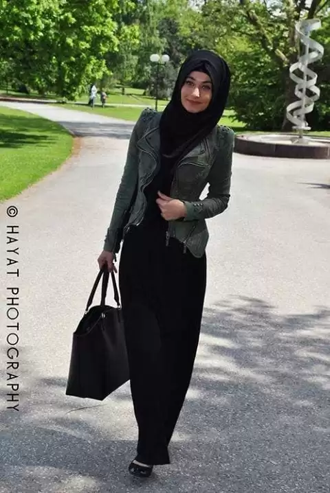 Street style look with hijab Street style look with hijab