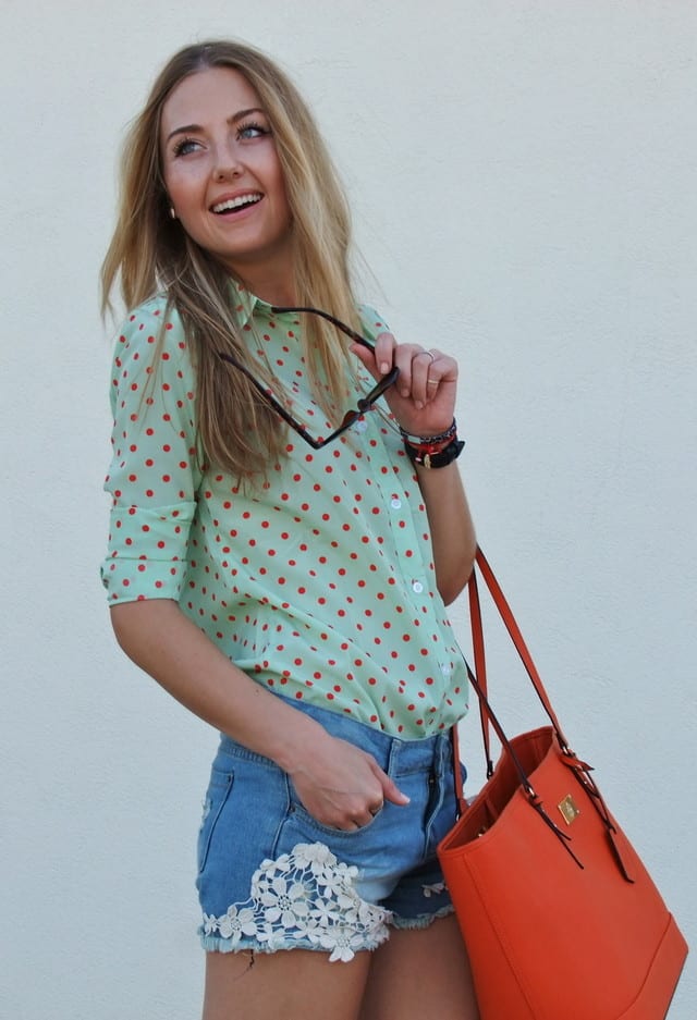 Trendy Polka Dot Tops