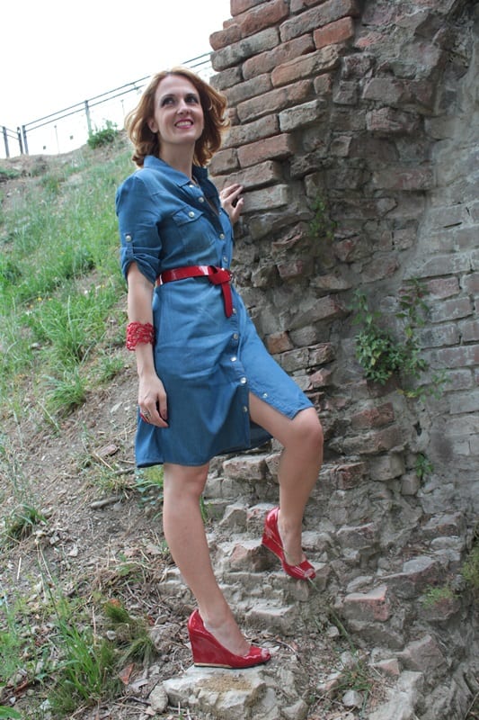 Denim dresses fashion