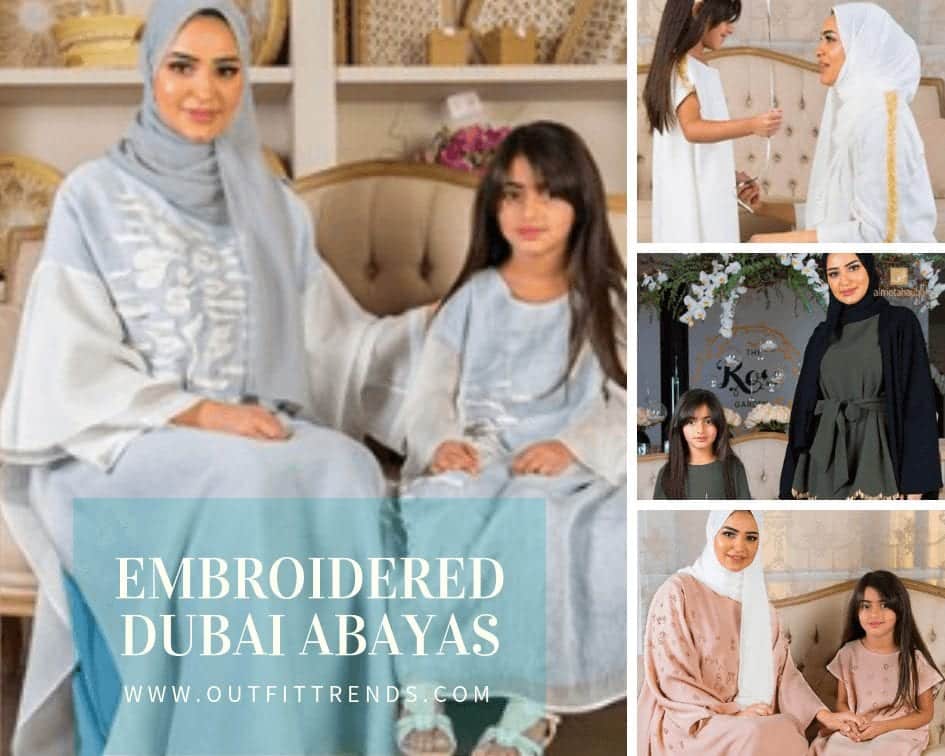 latest dubai embroidered abayas