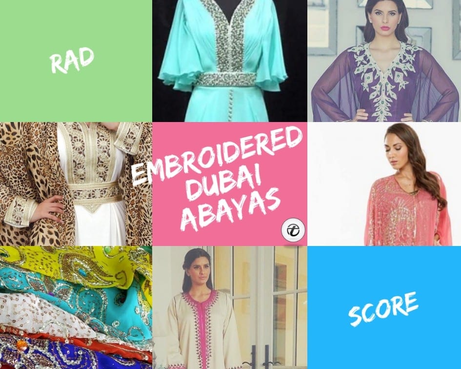 latest dubai embroidered abayas