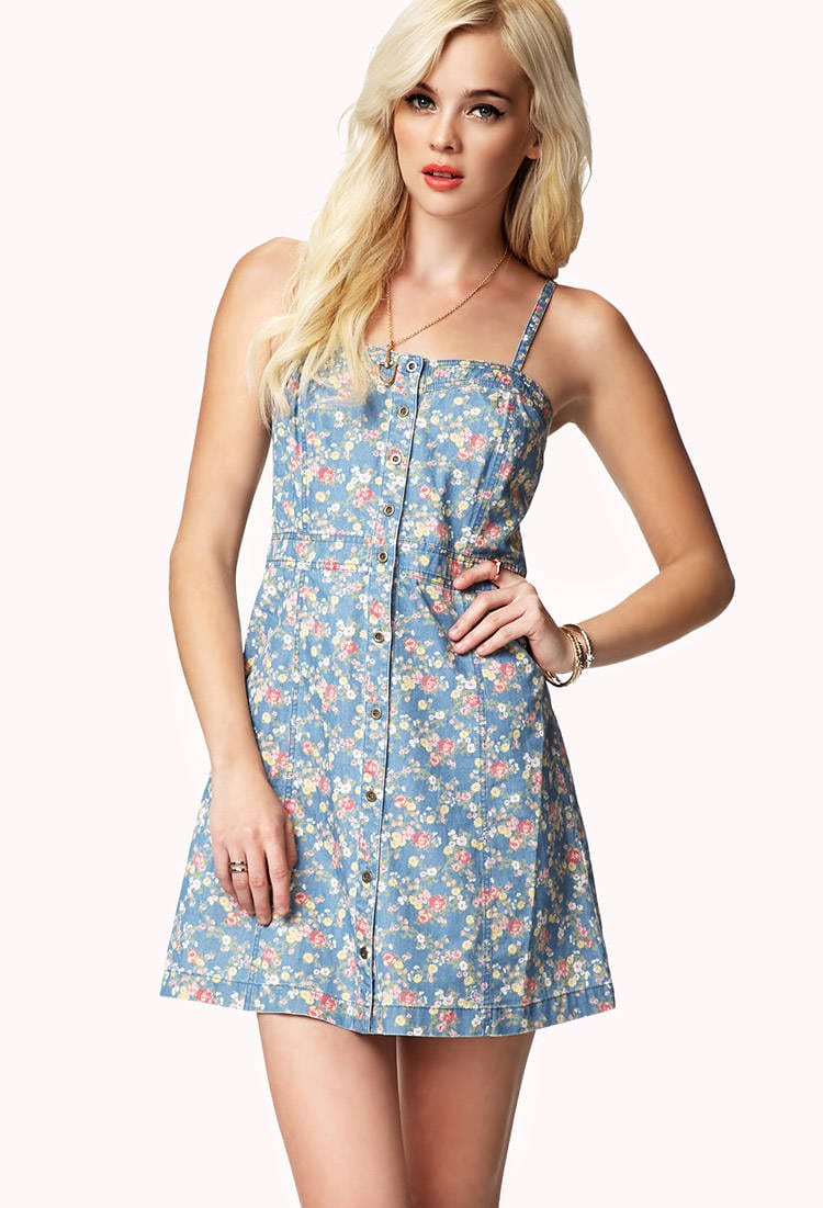 Floral Denim Dress