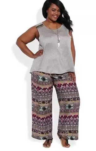 Plus size palazzo pants dark women Plus size palazzo pants dark women