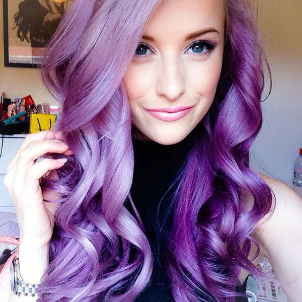 Purple Curl Hair