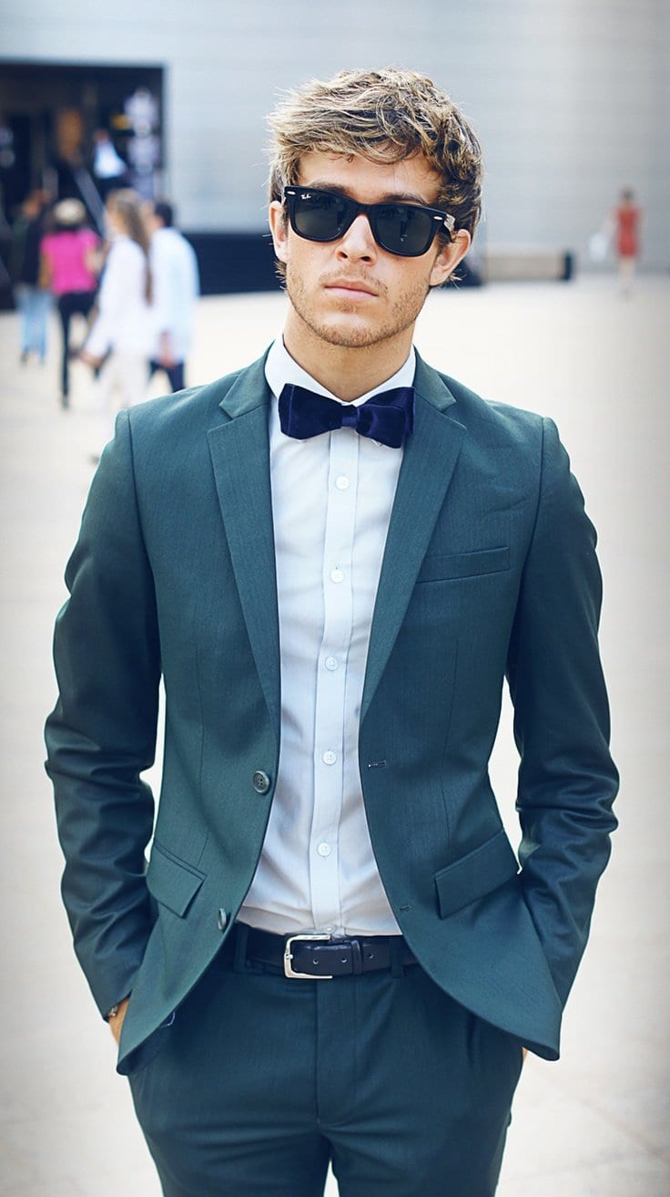 Stylish men in bow tie