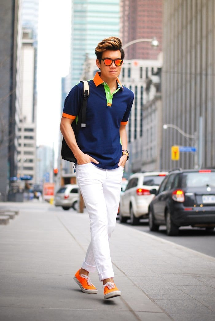 polo shirt with slacks