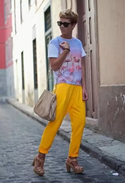 yellow baggy pants yellow baggy pants