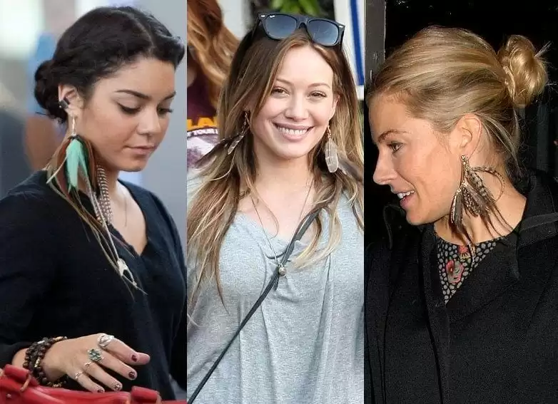 Celebrities Feather Earrings Celebrities Feather Earrings