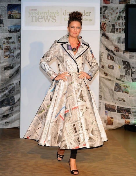 Dresses Made from Newspapers