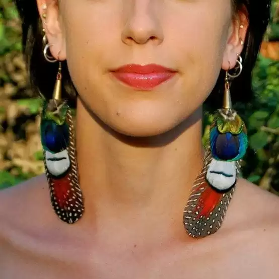 Feather Earrings Fashion Feather Earrings Fashion