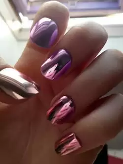 Metallic and mirror nail art Metallic and mirror nail art