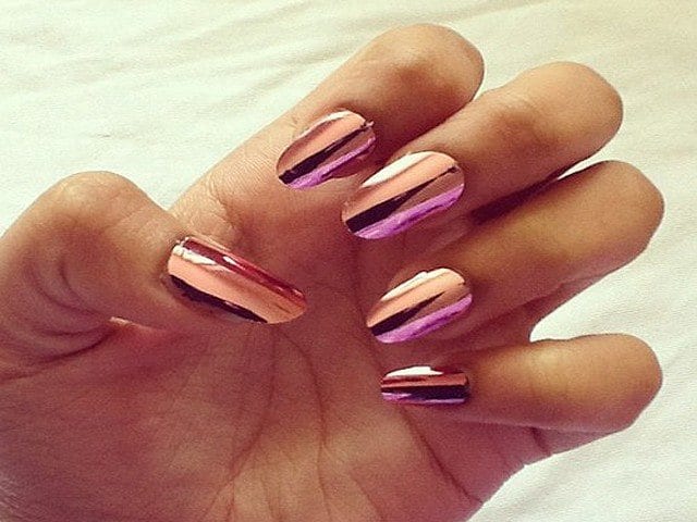 Purple shinny nails Purple shinny nails